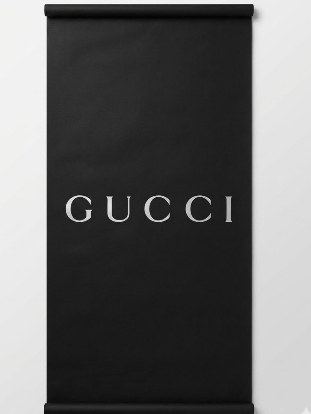 Gucci Black and White Logo Store Display Double Sided Wall Sign 2FT X4FT
